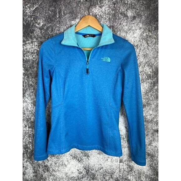 The North Face Blue Half Zip Fleece Sweater Hiking Snow Walk Run Women's XS - Picture 1 of 15
